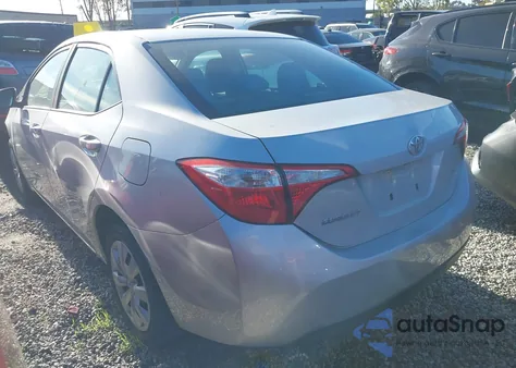2015 Toyota Corolla Le z USA, uszkodzony, nr VIN 2T1BURHE3FC437359